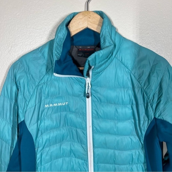 Mammut Flexidown Pertex Microlight Blue Womens Jacket Duck Down Primaloft Medium - Picture 3 of 16